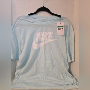 Nike Sky Blue Tee with White Logo Men's XL -NEW